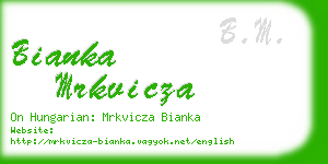 bianka mrkvicza business card